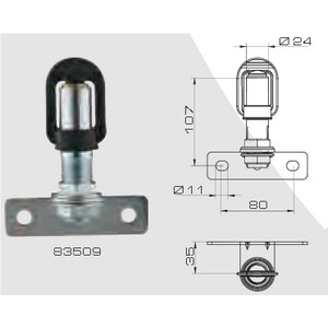 Push-on tube with transverse angle bracket