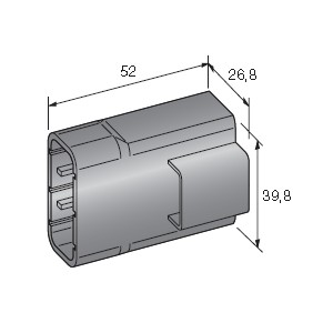 3-pin Power connector housing - male Housing color: black 