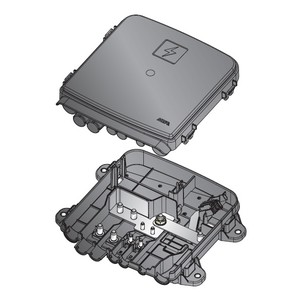 PDU box - with cover for 2x MEGA-Val, 4x MIDI-Val, 5 MiniVal holders with crimp contacts (BusBar) 