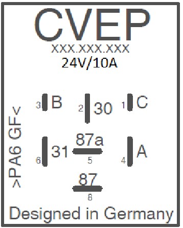 Universalrelay 24V 15A programmable 7-pin