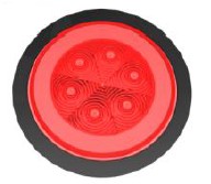 LED Rear Light round - Function: Tail/Stop - 10-30V - 9W - D:129,7/H:48,5mm