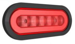 LED Rear Light oval - Function: Tail/Stop - 10-30V - 13W - L:186/H:76,4/T:26mm