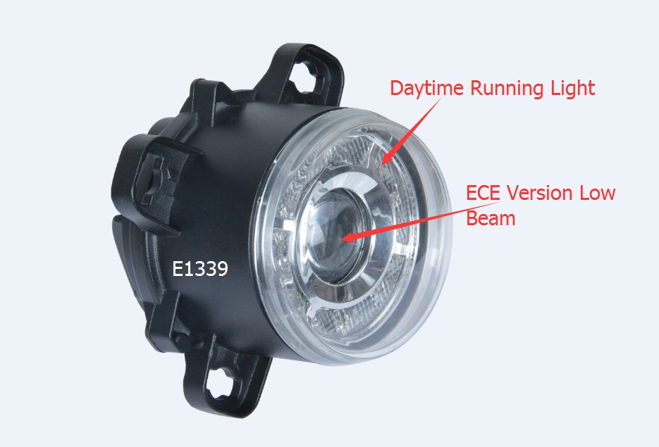 LED Headlight round - Daylight/Low Beam - D:90mm - Osram LED