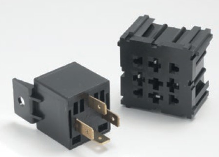 Relay socket module 1-pin for special relays with up to 9 flat plug contacts