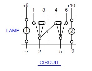 Carling Switch - Contura Series - ON-ON-ON - 12V 20A, 2x LED (SB green) - without rocker