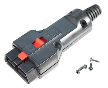 Fully equipped plug inclusive shells for the building of own diagnose cables