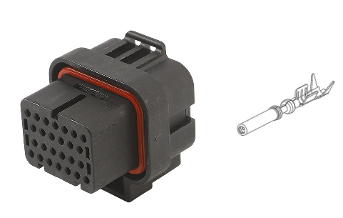 Connector housing - Superseal series - 26-pin - incl. 26 x crimp contacts (1454509-1)