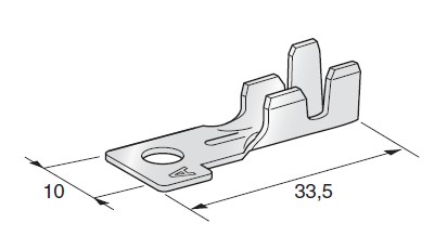 Ring cable lug MIDI L33M5 POL.A - cable cross-section: 6-8mm² - spool ware 