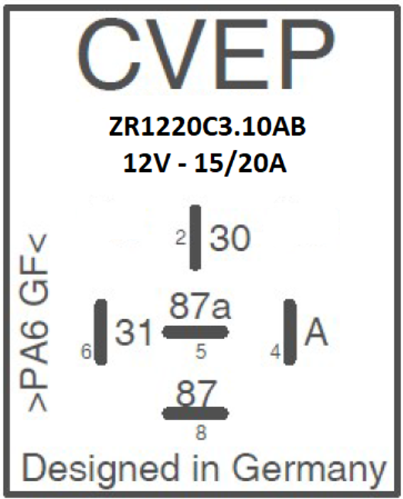 Timer 12V 15/20A - 10min. off delay - with metal bracket ZUB000084