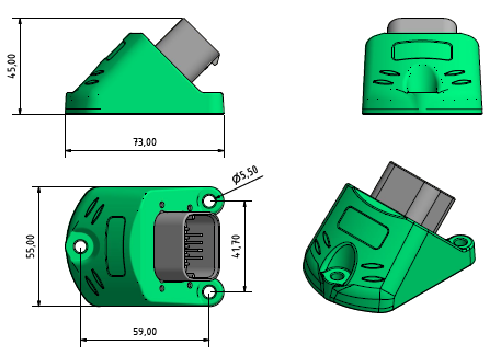 CAN I/0 Modul - 6 Output or 6 Input (all Out-/Input Pin's are possible to combination) + 1 Input + 3 Output - 5-36V - Ausgänge: 2A - Schutzklasse: IP6K9K