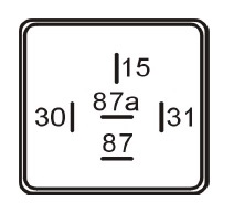 Timer Relay 12V 20A - 12min. switch-off delay - rear window heating