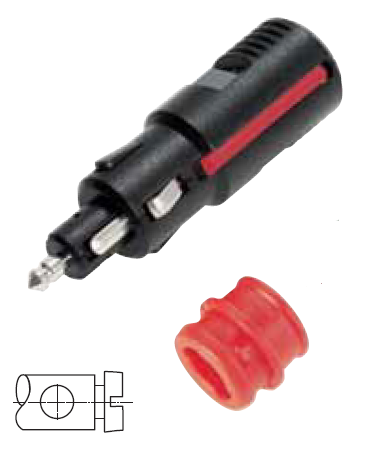 Universal standard plug - load max. 8A - without fuse