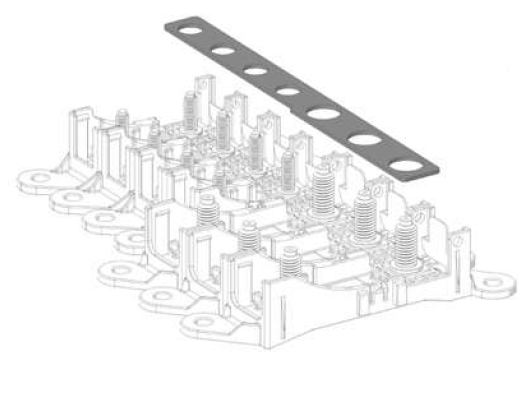 Bridge for MegaVal holder 5555888-4Midi + 3Mega
