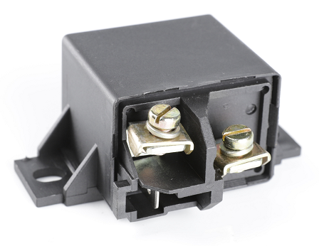 Power relay - 12V - 75A - Closer - 2x M5 bolts / 2x 6.3mm terminal - 2 x fixing hole