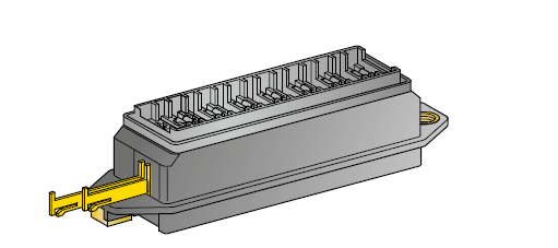 Fuseholder for UniVal / normOTO - 8-way - HOUSING WITHOUT TERMINALS