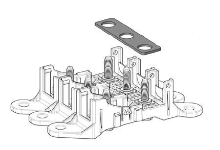Bridge for 3 MIDIVAL holders 555 