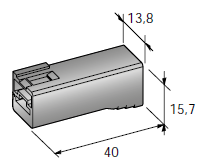 1-WAY POWER CONNECTORS - FEMALE HOUSING - Color: black 