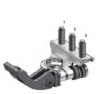 Battery clamp (-) with 3 stud bolts M6-M6-M6 
