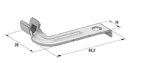 Ring cable lug CBA J81 L4 - M8 - Cable cross section: 10-20mm² - Material: Cu-Sn 