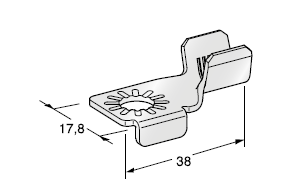 Ring cable lug W84 - M8 - cable cross section: 10-25mm² - material: CuZn-Sn 