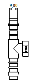 T-Stück für Sensor S-P01ASM.x