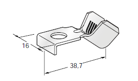 Ring cable lug SQR A G40 - Hole: M6 - Cable cross section: 25-40mm² - Material: CuZn-Sn 