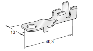 Ring cable lug SMT B - Hole: M6 - Cable cross section: 2.5-4mm² - Material: CuZn-Sn