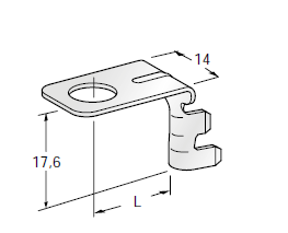 Ring cable lug PTC G90 - Hole: M8 - Cable cross section: 2.5-4mm² - Material: Cu-Sn 