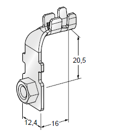 Ring cable lug NUT G90 SH - Hole: M5 - Cable cross section: 2.5-5mm² - Material: CuZn-Sn 