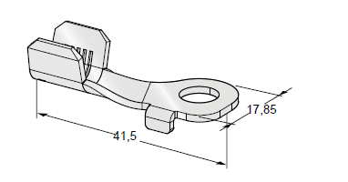 Ring cable lug STARTER L41 - Hole: M8 - Cable cross section: 25-40mm² - Material: CuZn-Sn 