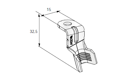 Ring cable lug FL15 G90 - Hole: M6 - Cable cross section: 25-35mm² - Material: Cu-Sn 