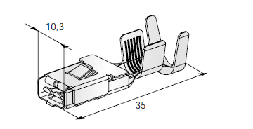 POWER F800P with CLIP - cable cross-section: 8-10mm² - material: CuNi-Sn 
