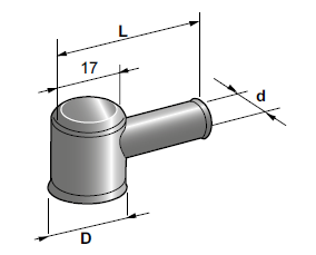 Insulating cap - L: 37 - Color: black - Material: PVC