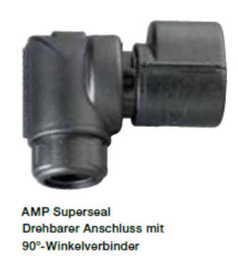 ABB - 90 degree bent connector housing 2-pin. - AMP Superseal - NW10