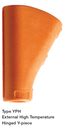 ABB - External Hinged Y-piece - Series YPH - (NC: 20/12/08 - NW: 17/10/7,5) - Color: Orange - Material: PA6
