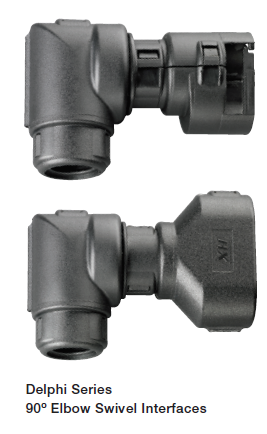 ABB - External hinged connector interfaces - Series Delphi - 90° Elbow Swivel Interfaces - NC 12 - NW 10
