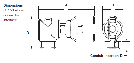 ABB - External hinged connector interfaces - Series Delphi - 90° Elbow Swivel Interfaces - NC 08 - NW 7,5