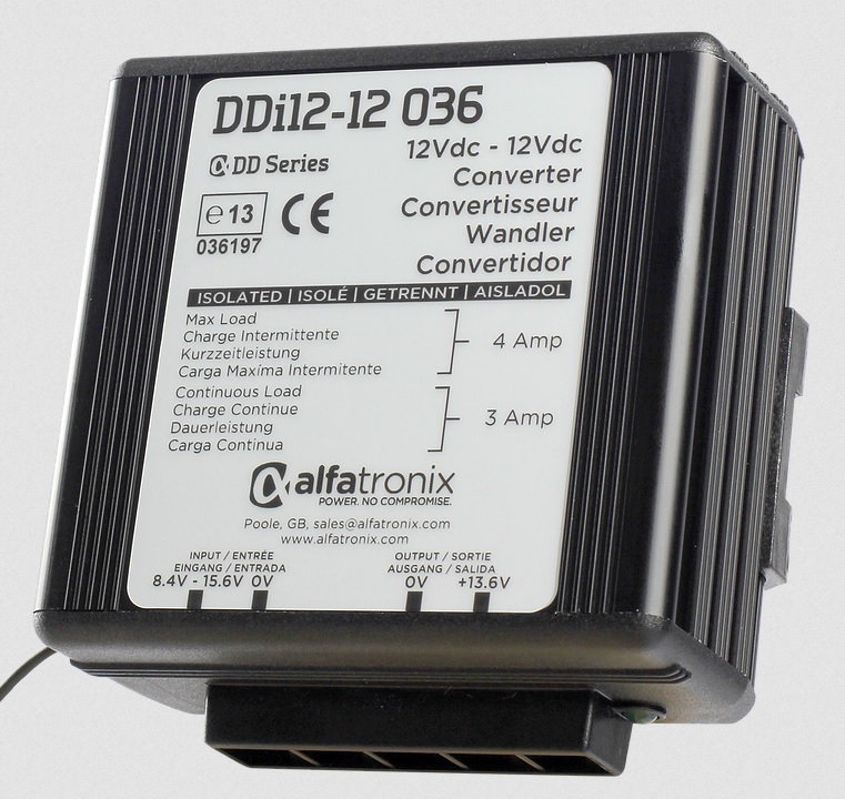 Voltage Converter 12V/12V AlfaTronix DDi Series Stabiliser DDi 12-12 036