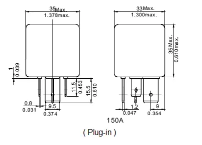 Powerrelay 24V - Changer - 150A (14VDC) - without bracket - sealed