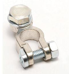 Battery clamp (-) - M8 Screw - anti-twist protection - 35-120mm² (M8x20)