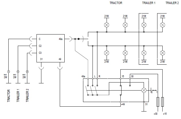 Flasher Unit 12V 2+1+1x21W (8x21W) 6T C/S