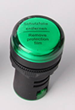 Control light - green - installation - D: 22mm