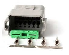 DEUTSCH Connector housing 12-pin DT series A coding - including 12 terminals and 1 x SL 