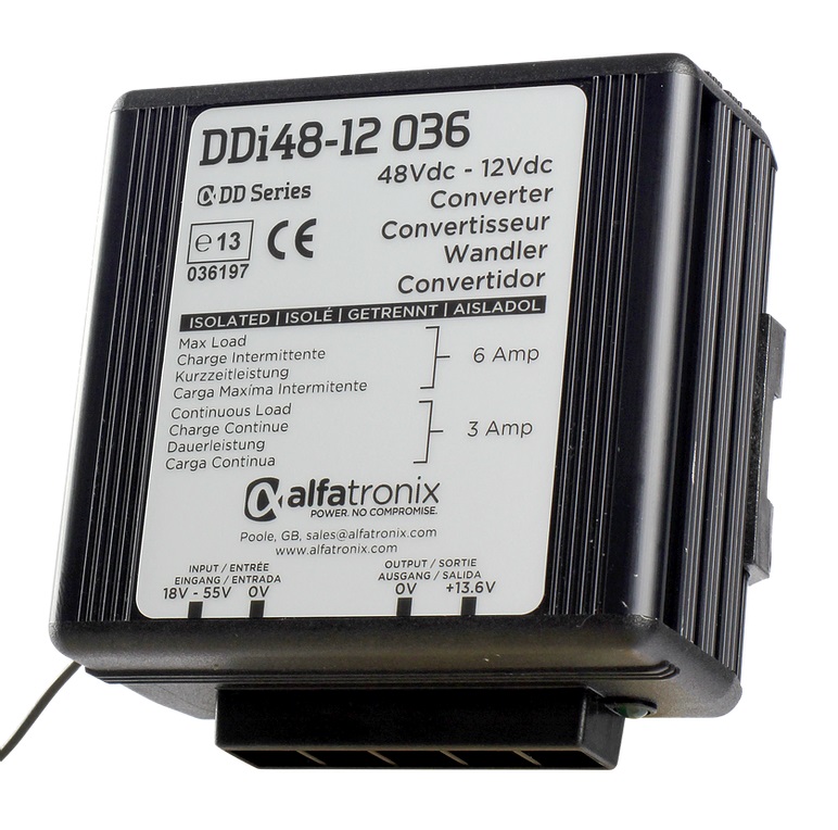 Voltage Converter 48V/12V AlfaTronix DDi Series Converter DDi 48-12 036 - isolated