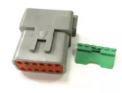 Connector housing 12-pin DT series incl. Clamping part
