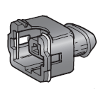 J.T. CONNECTOR JT black - 2-pin. 