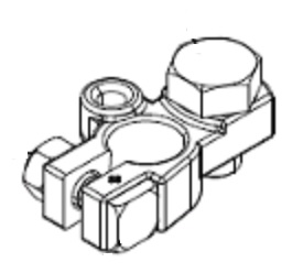Battery Terminal (+) - M12x20 Screw - 35-120mm² - connection point for temperature sensor