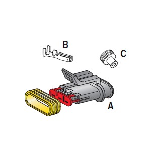 SUPERSEAL (3-pin) 1.5 KIT A + B + C for 4423660