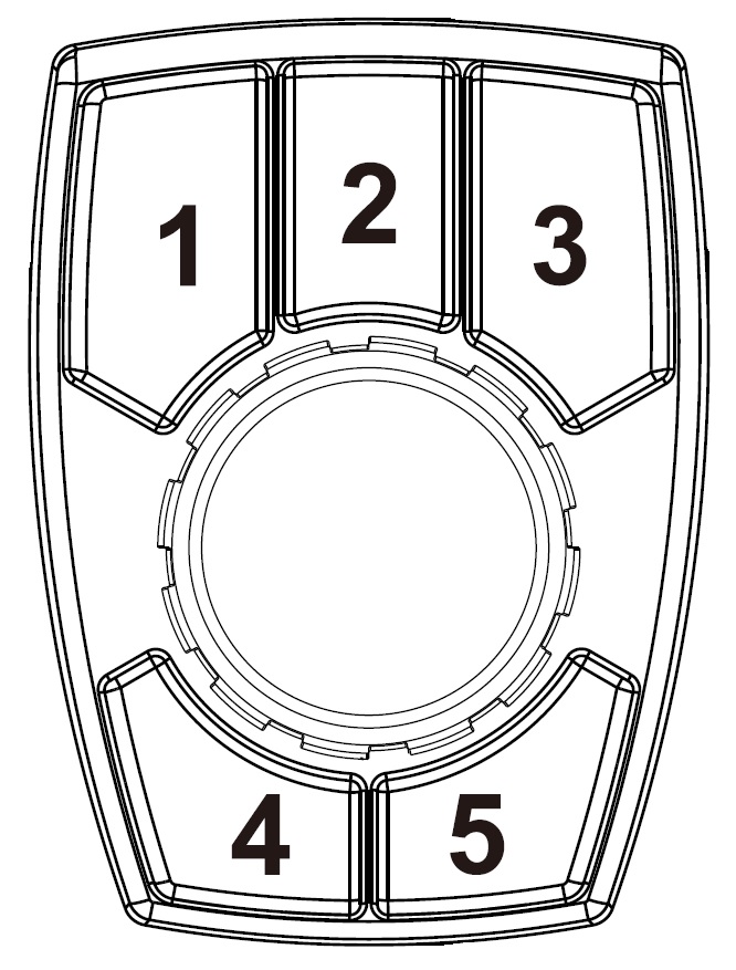 Carling CKJ - Joystick with 5 function switches - imprint 1 - 5
