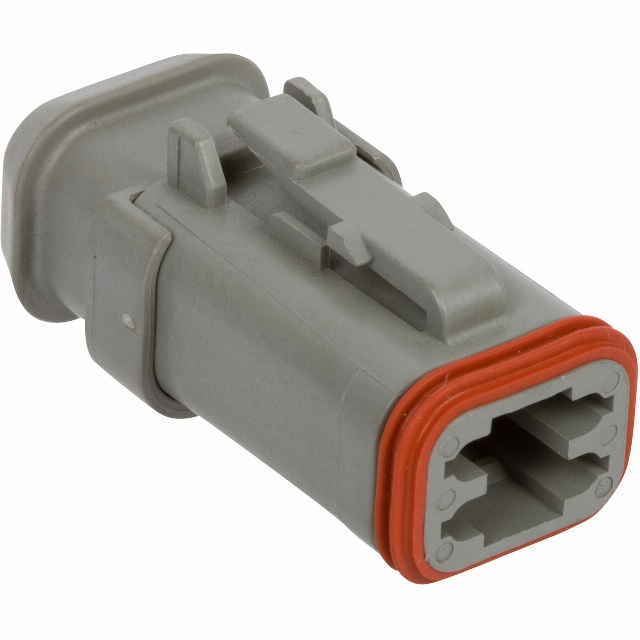 DEUTSCH socket housing 4-pin DT series without retaining wedge W4S for rubber protective sleeves